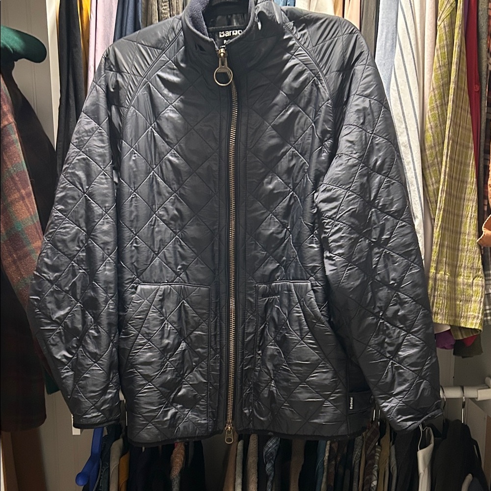 Barbour Dark Blue quilted classic jacket